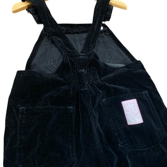 Vintage Disney Winnie the Pooh Black Corduroy Overalls Girls 5 Embroidered - Picture 8 of 11